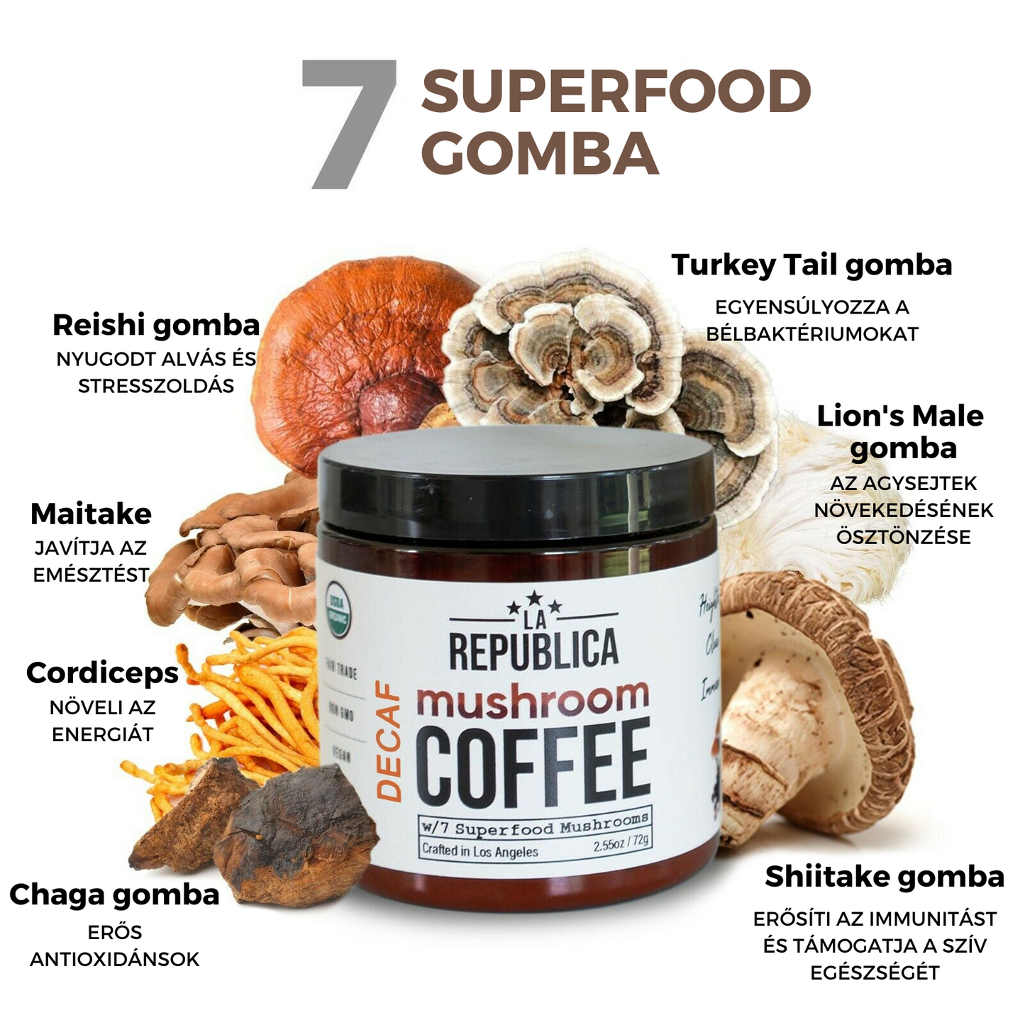 INSTANT GOMBAKÁVÉ KOFFEINMENTES