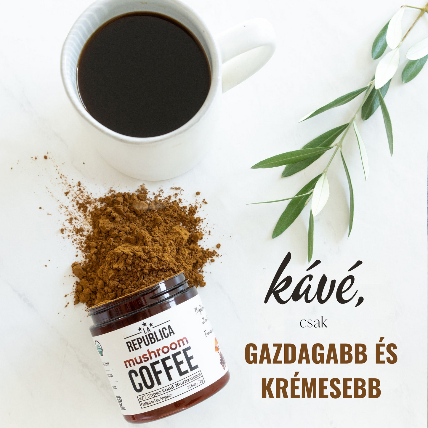 INSTANT GOMBAKÁVÉ KOFFEINMENTES